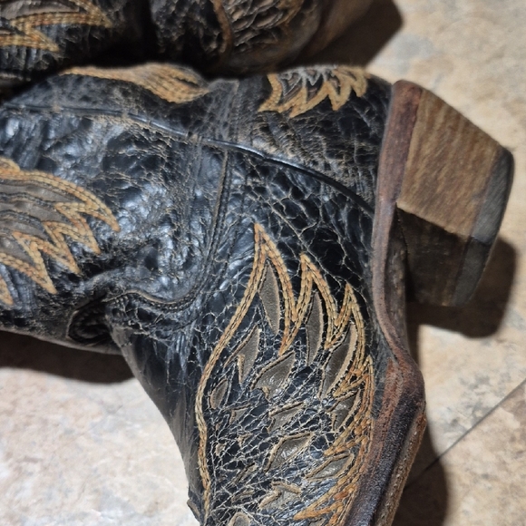 Corral Vintage Wings  Crosses Cowgirl Boots Black Gold Silver Woman's Size 7.5 W - Picture 16 of 16